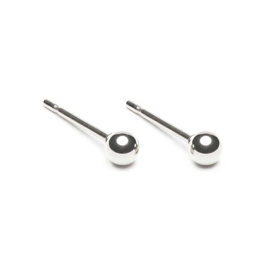 Earrings Simply Whispers | Silver Small Ball Stud Earrings