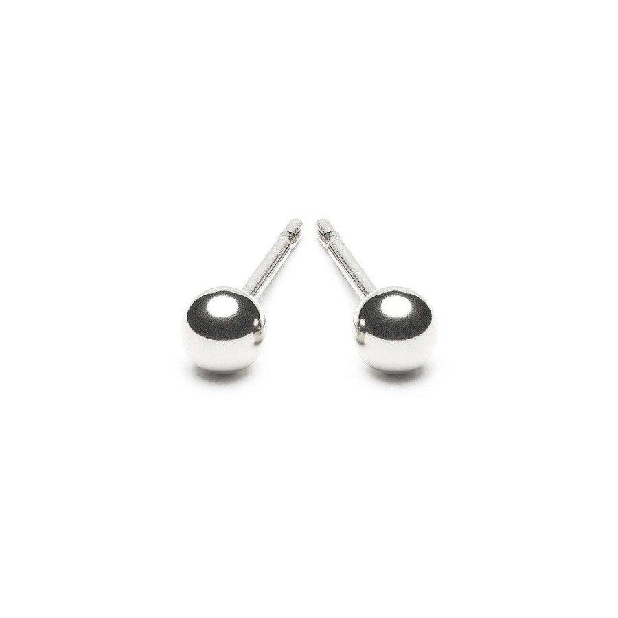 Earrings Simply Whispers | Silver Small Ball Stud Earrings