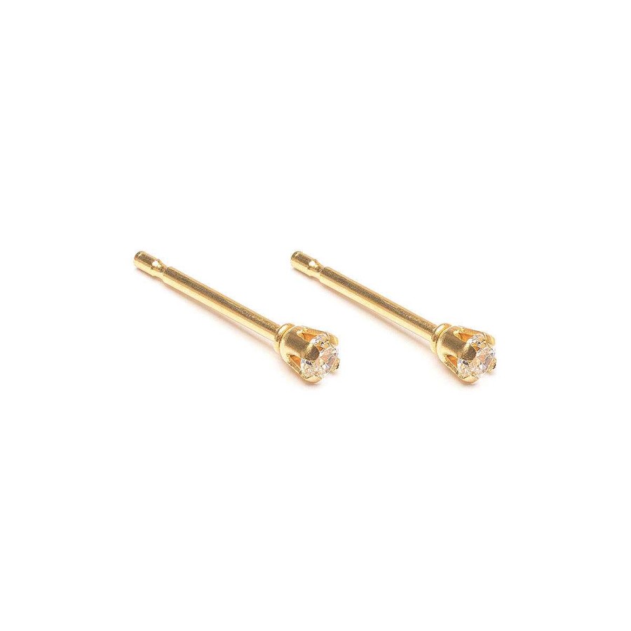 Earrings Simply Whispers | Mini Crystal Stud Earrings Gold Plated