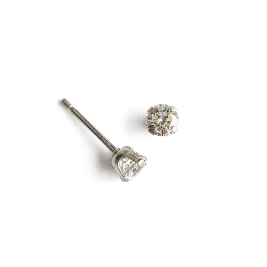 Earrings Simply Whispers | Round Crystal 4Mm Stud Earrings