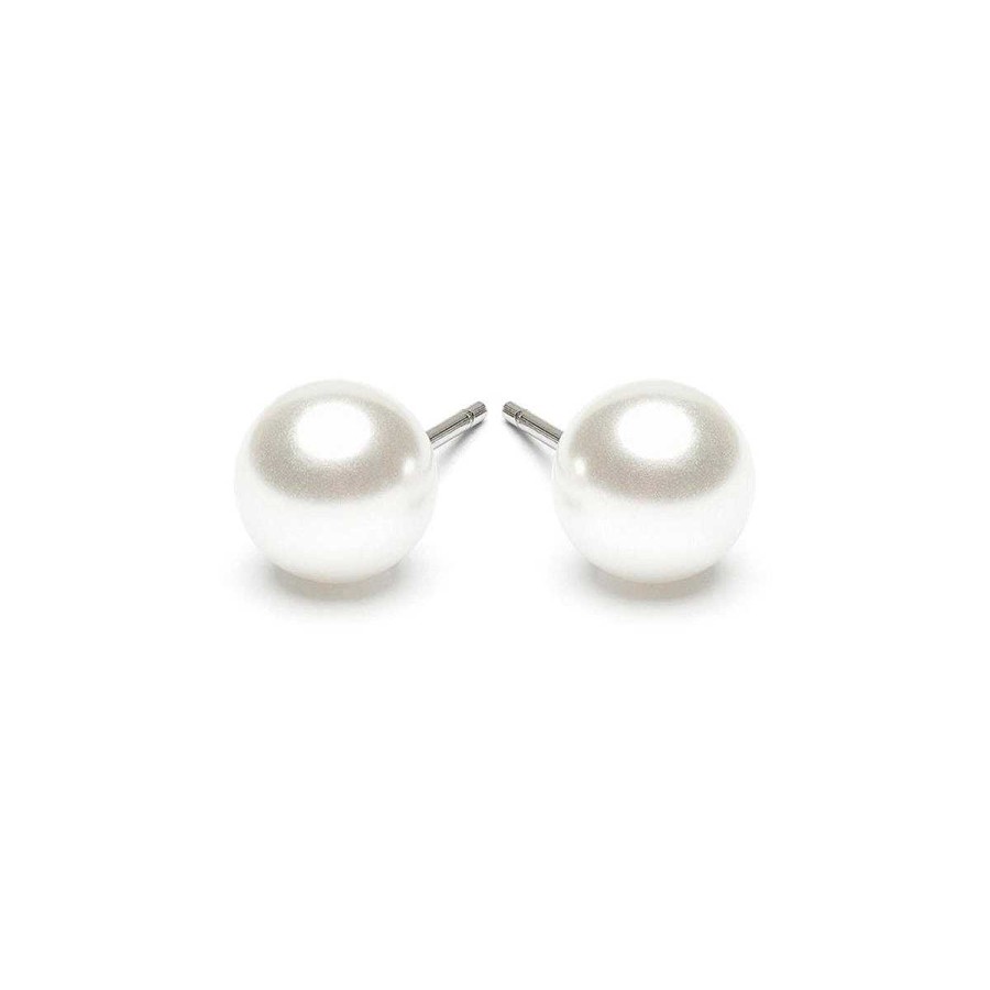 Earrings Simply Whispers | White Pearl 7Mm Stud Earrings