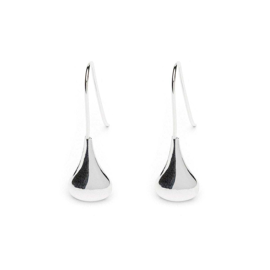 Earrings Simply Whispers | Sterling Silver Teardrop French Hook Earrings