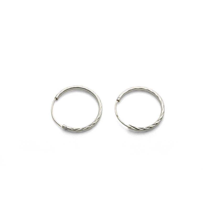 Earrings Simply Whispers | Silver Medium Hoop Earrings