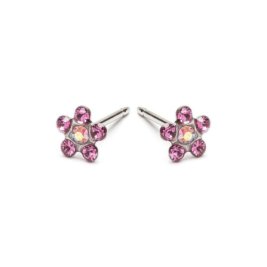 Earrings Simply Whispers | Rainbow & Pink Daisy Earrings