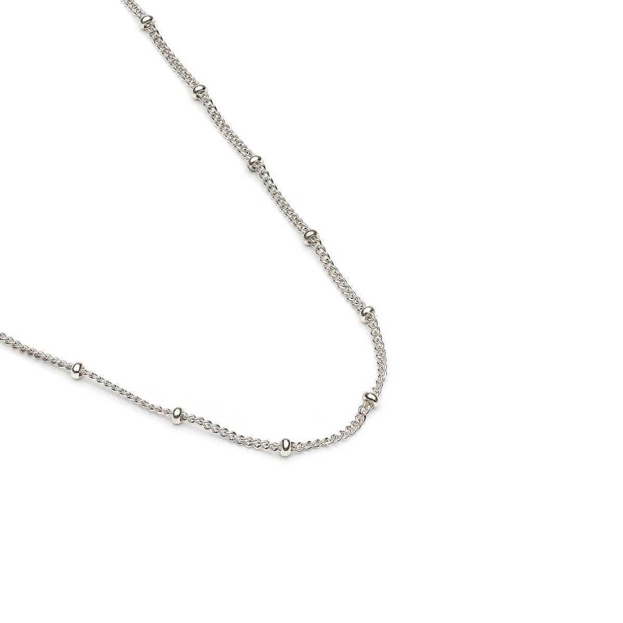 Necklaces Simply Whispers | Sterling Silver 16 Inch Satellite Chain Necklace