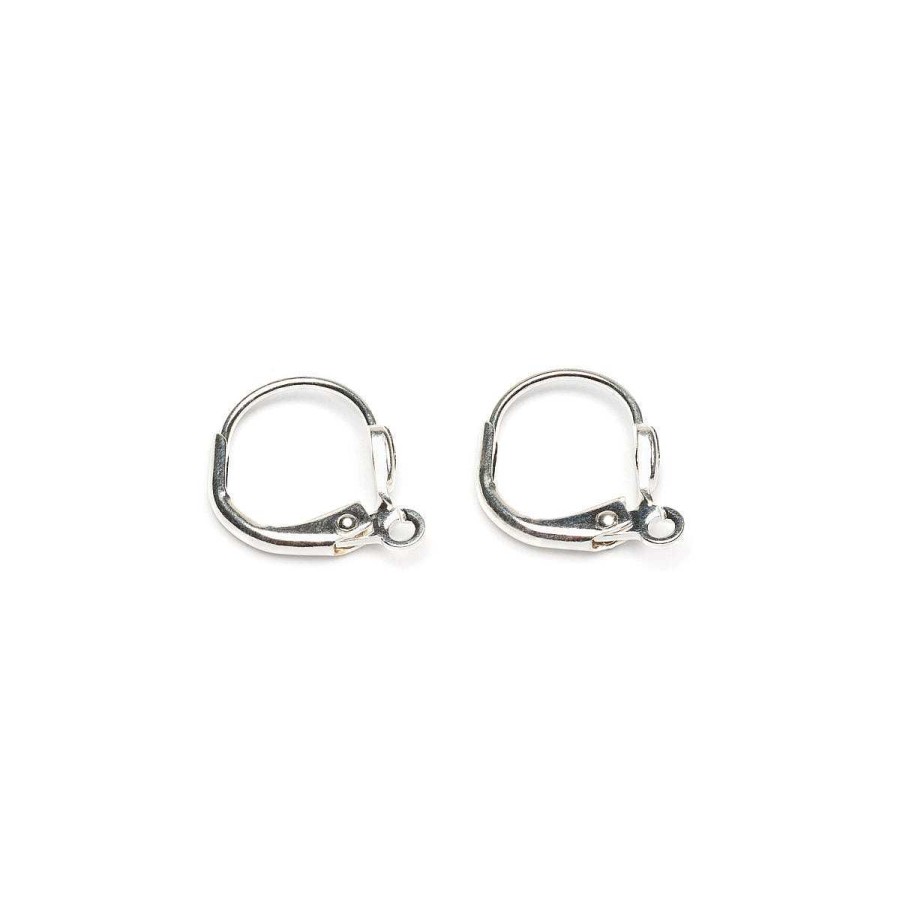 Accessories Simply Whispers | Silver Plated Small Euro Clasp With Shell Accessory - 1 Pair