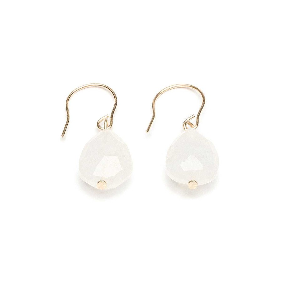 Earrings Simply Whispers | 14K Gold Moonstone Earrings