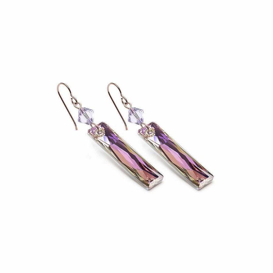 Earrings Simply Whispers | Violet Crystal Titanium Earrings