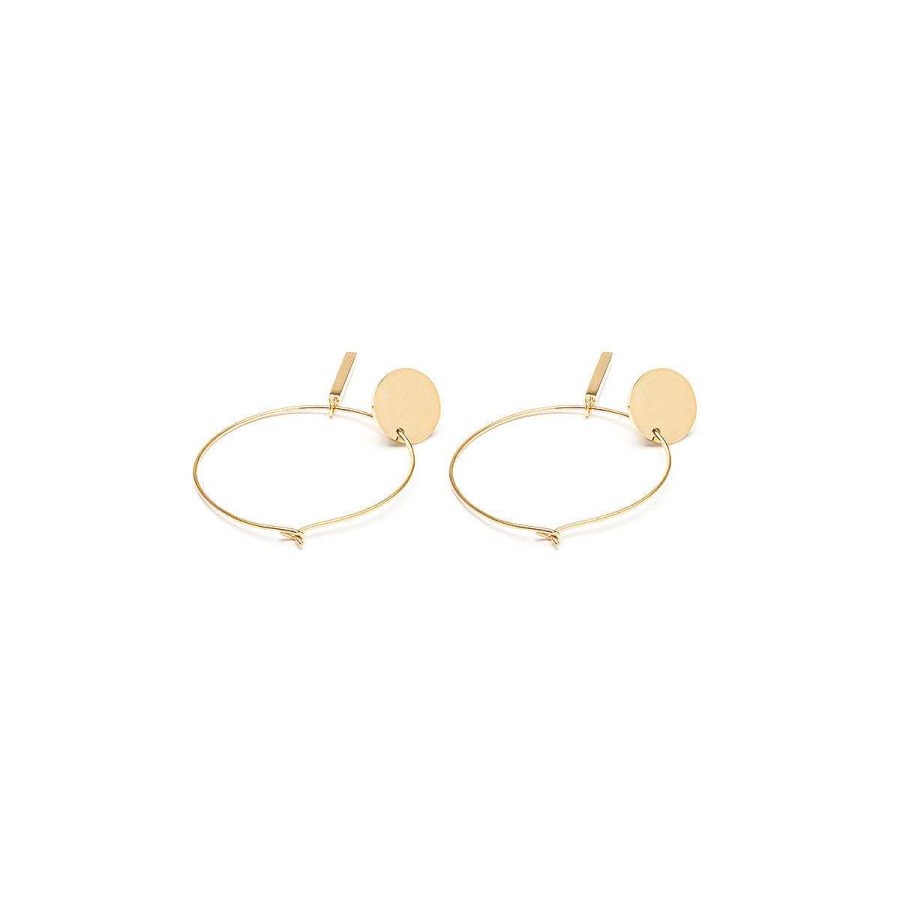 Earrings Simply Whispers | Pendant Hoop Earrings