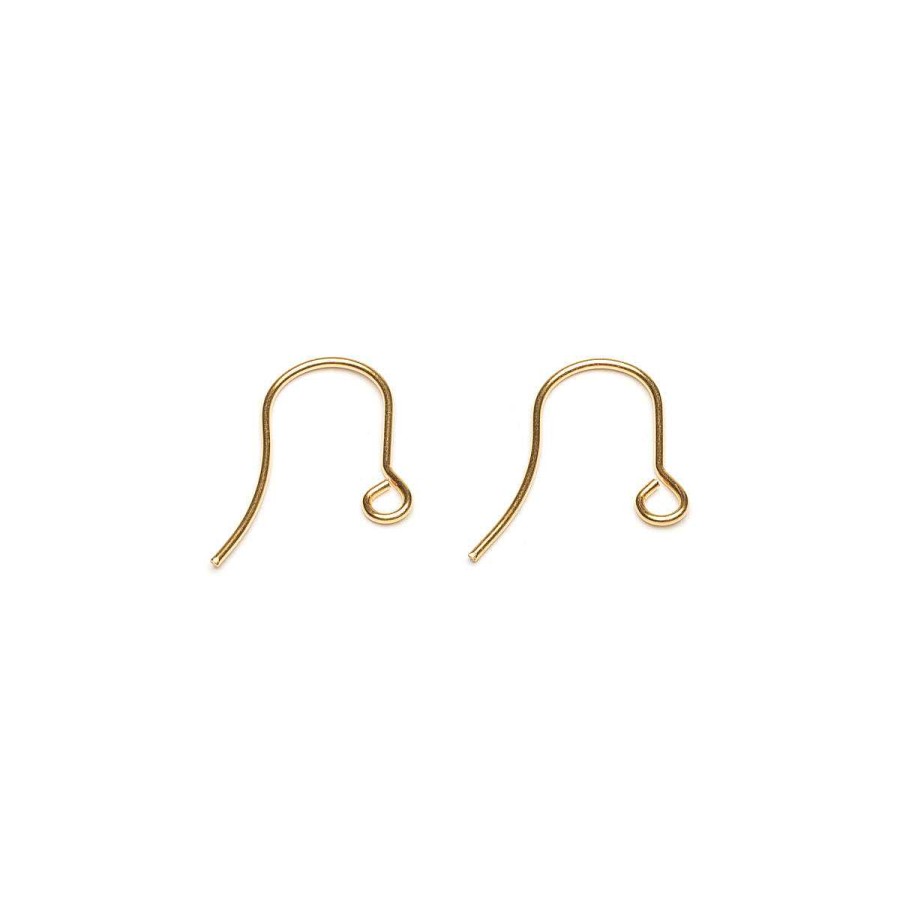 Accessories Simply Whispers | Gold Plated Plain French Hook Accessory - 1 Pair