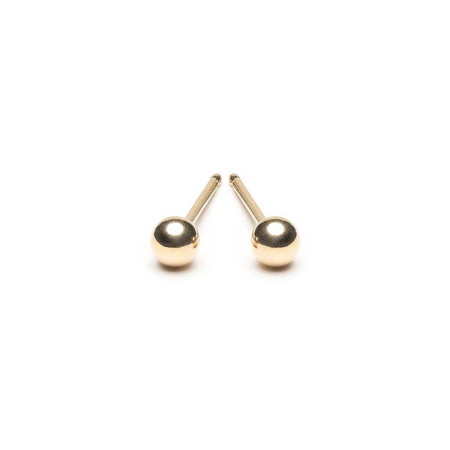 Earrings Simply Whispers | 14K Gold Stud Earrings Mini Ball