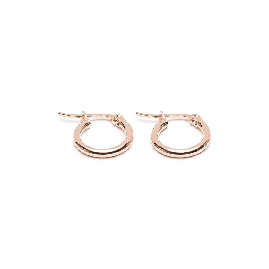 Earrings Simply Whispers | Rose Gold Round Hoop Earrings