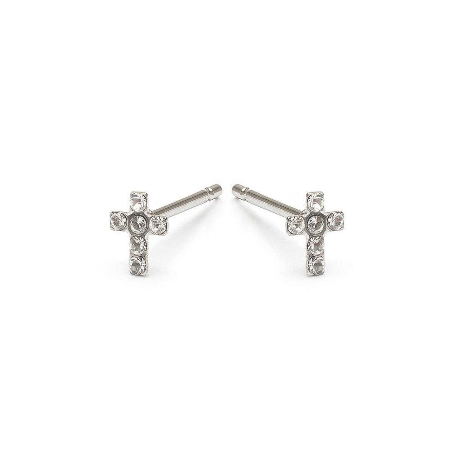 Earrings Simply Whispers | Mini Cross Stud Earrings