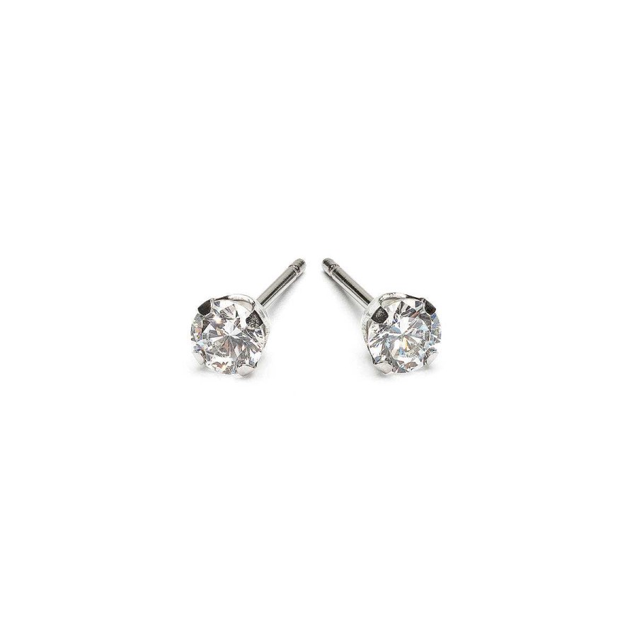 Earrings Simply Whispers | Round Crystal 4Mm Stud Earrings