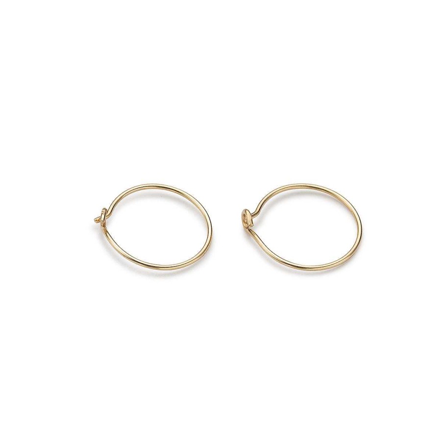 Earrings Simply Whispers | 14K Gold 12 Mm Hoop Earrings