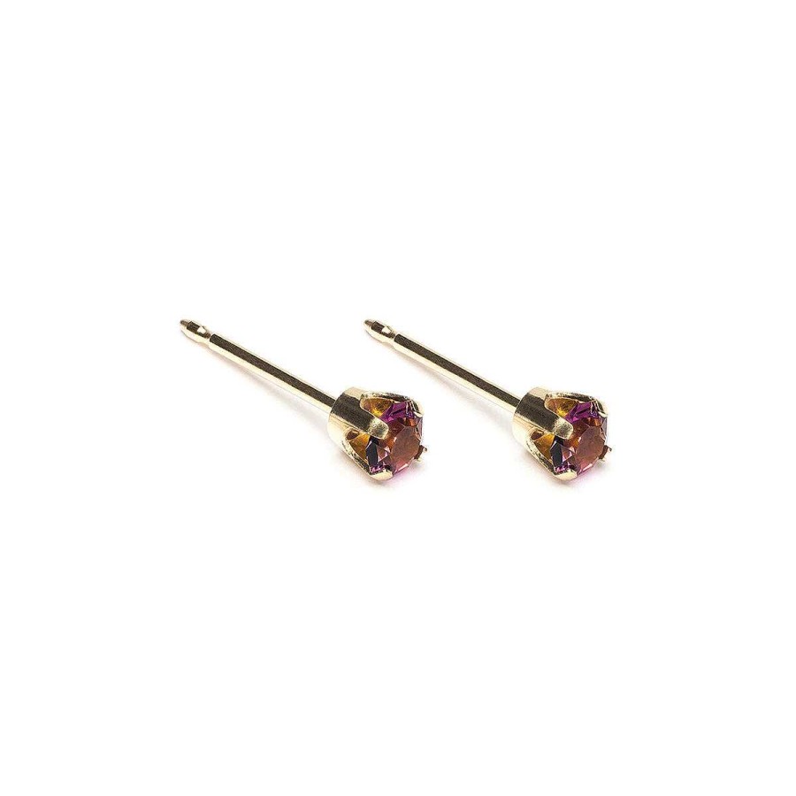 Earrings Simply Whispers | 14K Gold Earrings February Birthstone