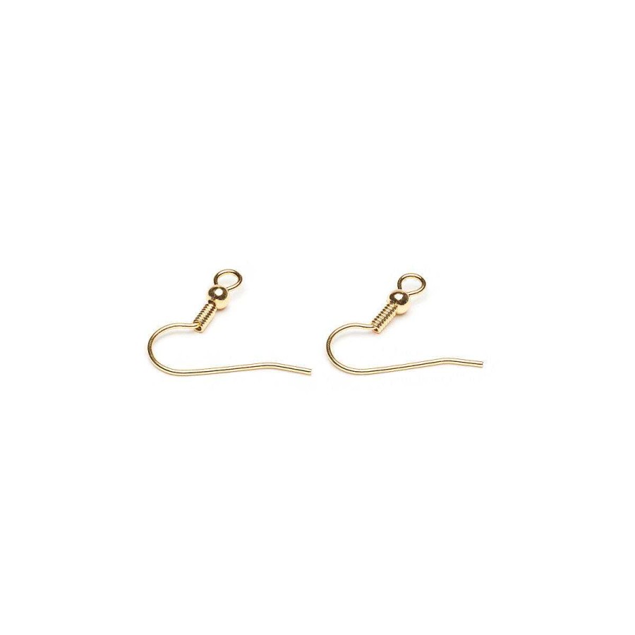 Accessories Simply Whispers | Gold Plated French Hook Wire With Ball Accessory - 1 Pair