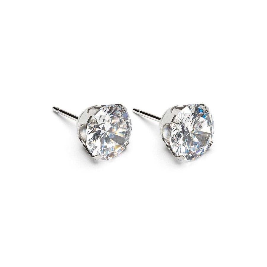 Earrings Simply Whispers | Round Crystal 8Mm Stud Earrings