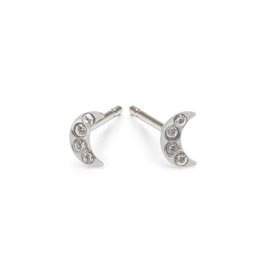 Earrings Simply Whispers | Mini Moon Stud Earrings