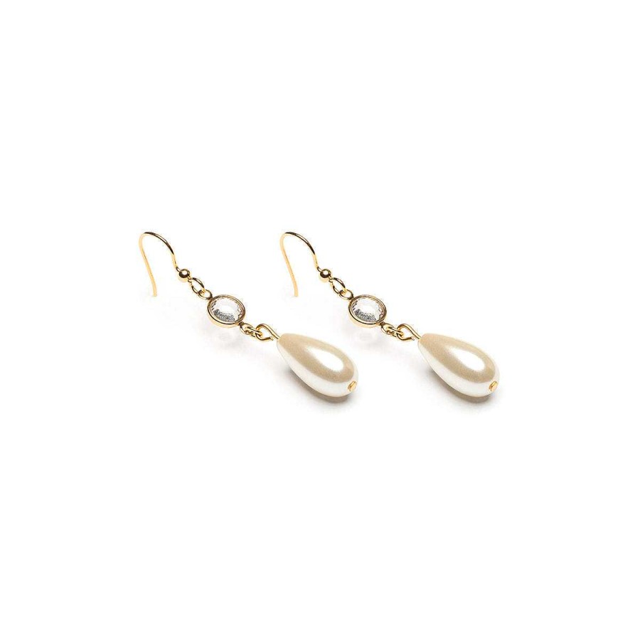 Earrings Simply Whispers | Pearl Drop Crystal Earrings