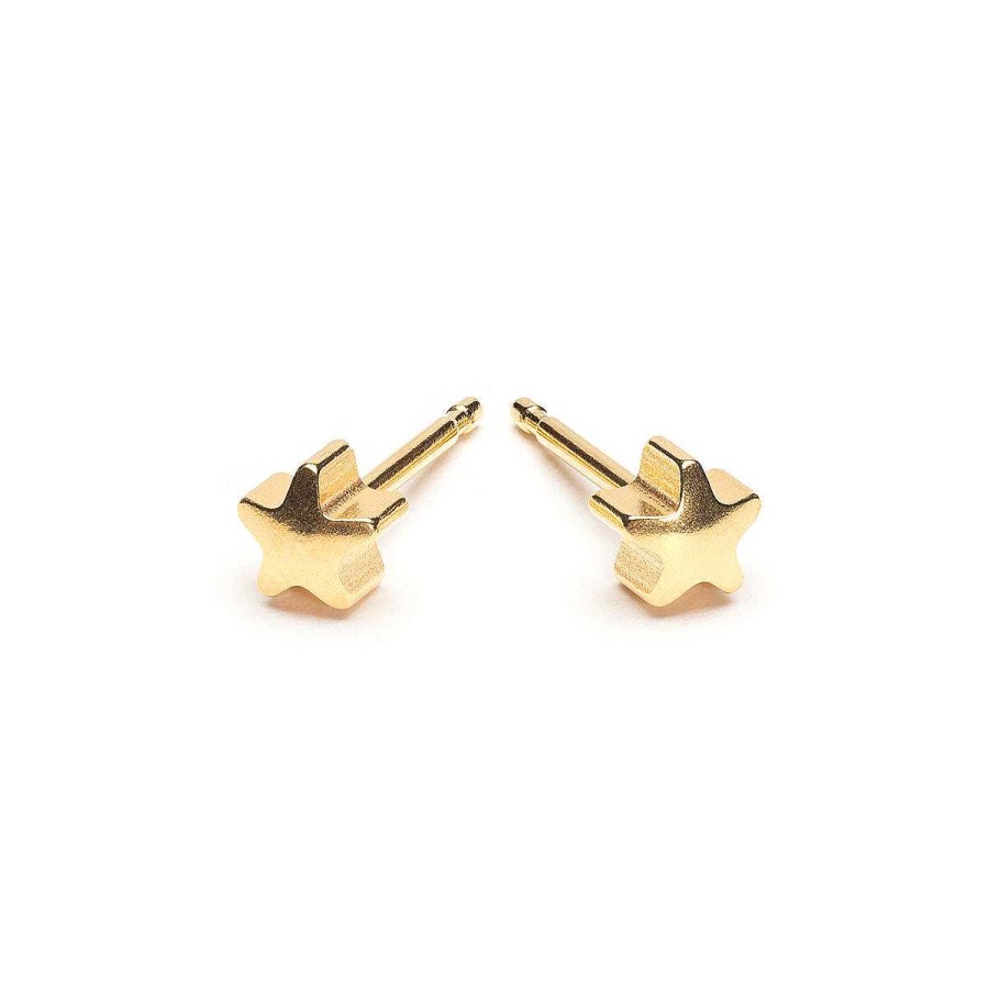 Earrings Simply Whispers | Gold Plated Star Stud Earrings