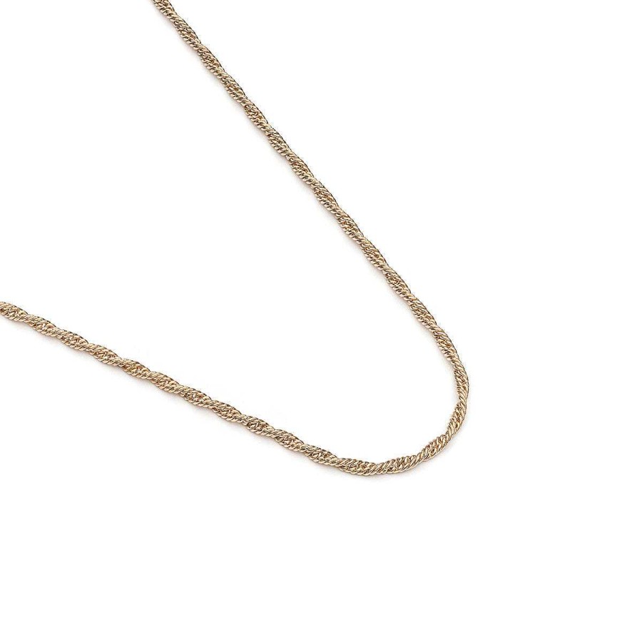 Necklaces Simply Whispers | Gold Plated 20 Inch Thin Rope Chain Necklace