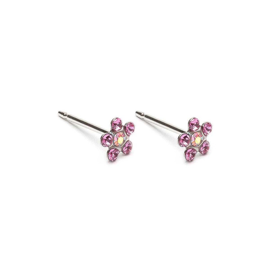 Earrings Simply Whispers | Rainbow & Pink Daisy Earrings