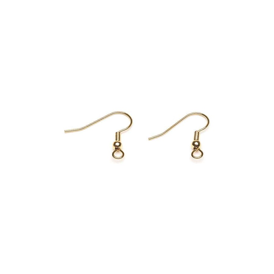 Accessories Simply Whispers | Gold Plated French Hook Wire With Ball Accessory - 1 Pair