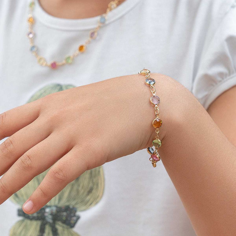 Bracelets Simply Whispers | Rainbow Crystal Gold Plated Bracelet