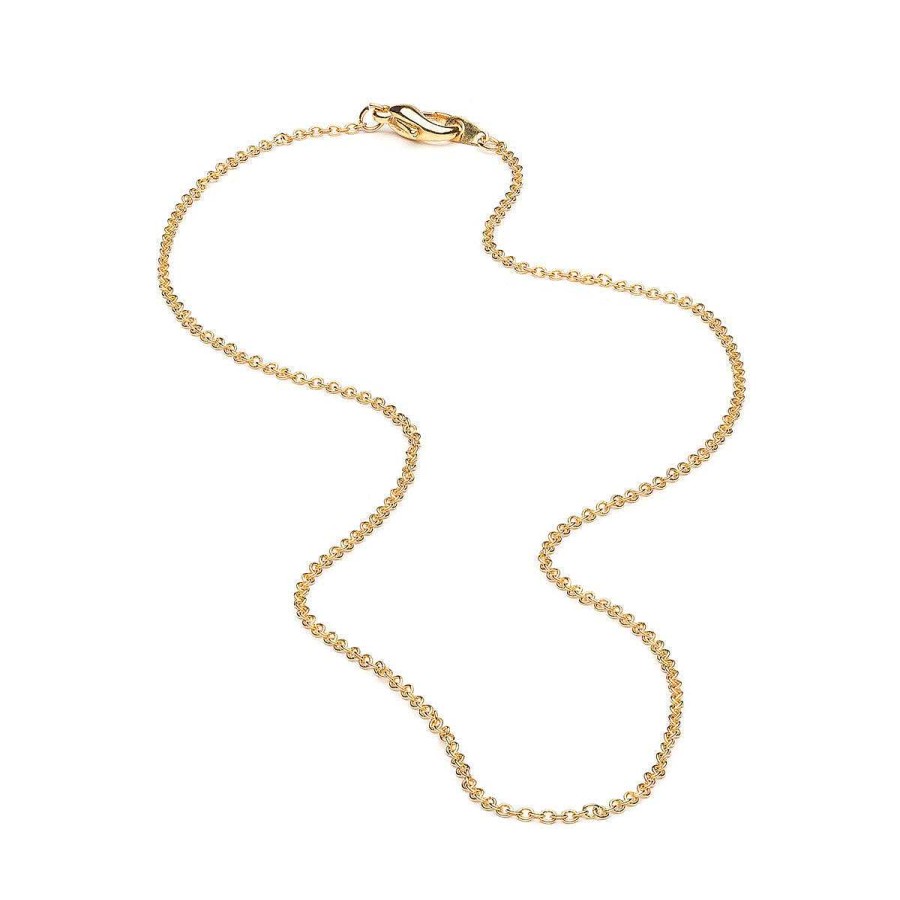 Necklaces Simply Whispers | Gold Plated 18 Inch Pendant Chain Necklace