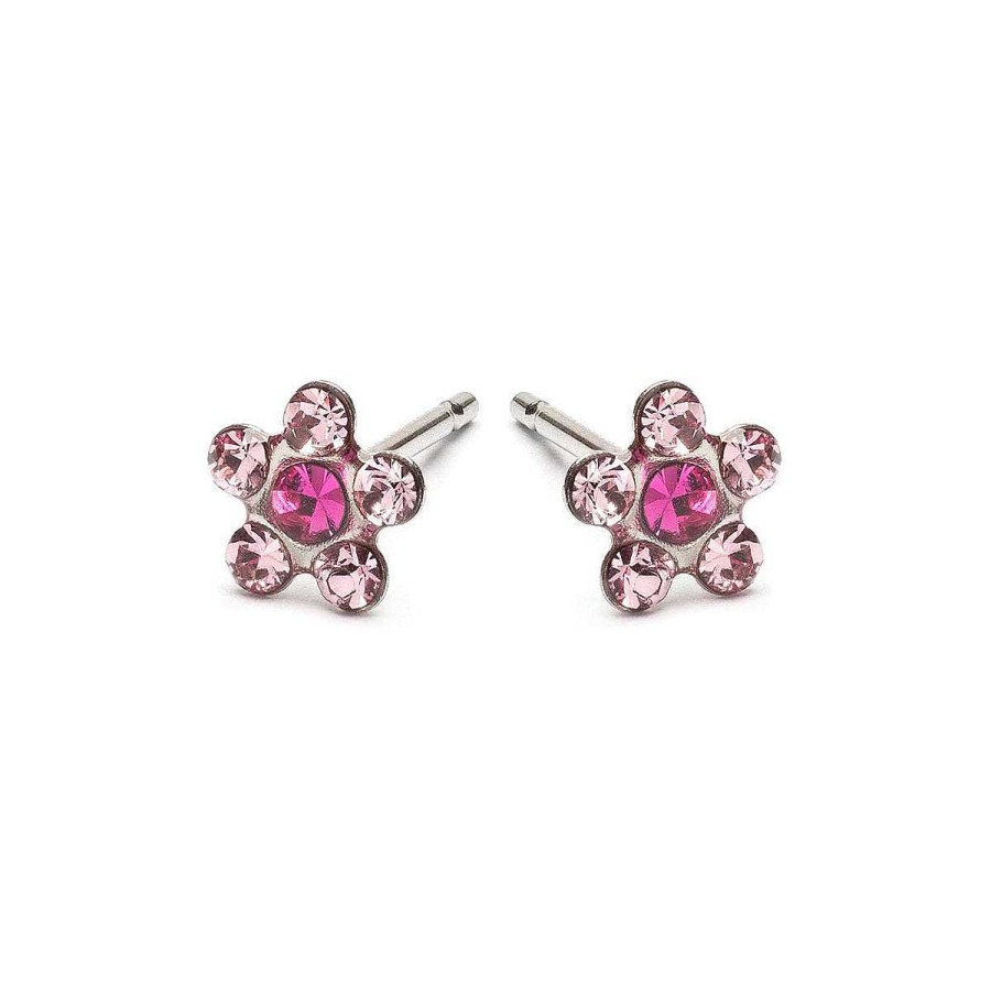 Earrings Simply Whispers | Pink & Fuchsia Daisy Earrings