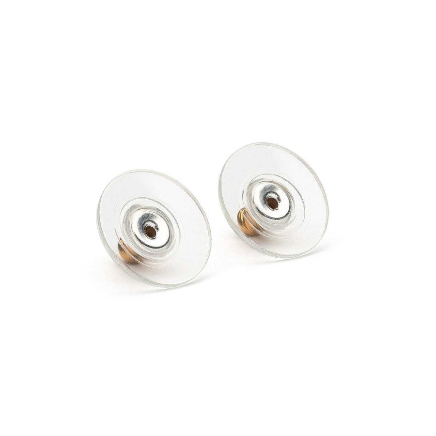 Accessories Simply Whispers | Gold Plated Plastic Disk Bullet Backs Accessory - 1 Pair