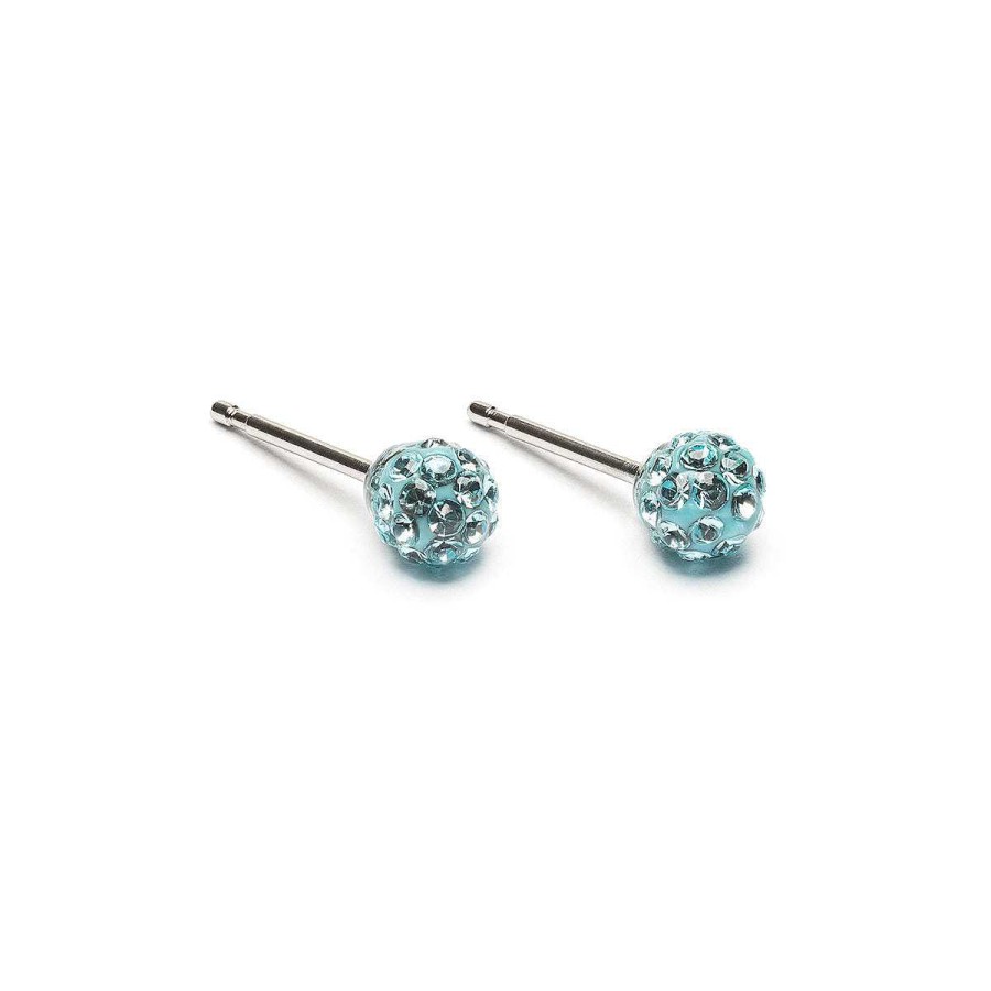 Earrings Simply Whispers | Mini Aqua Pave Earrings