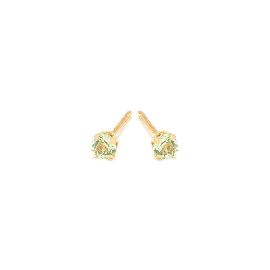 Earrings Simply Whispers | August Birthstone 14K Gold Plated Stud Earrings