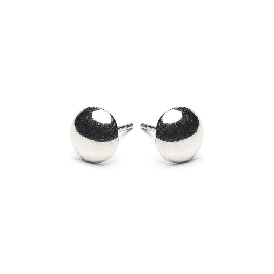 Earrings Simply Whispers | Stainless Steel 8 Mm Dome Stud Earrings