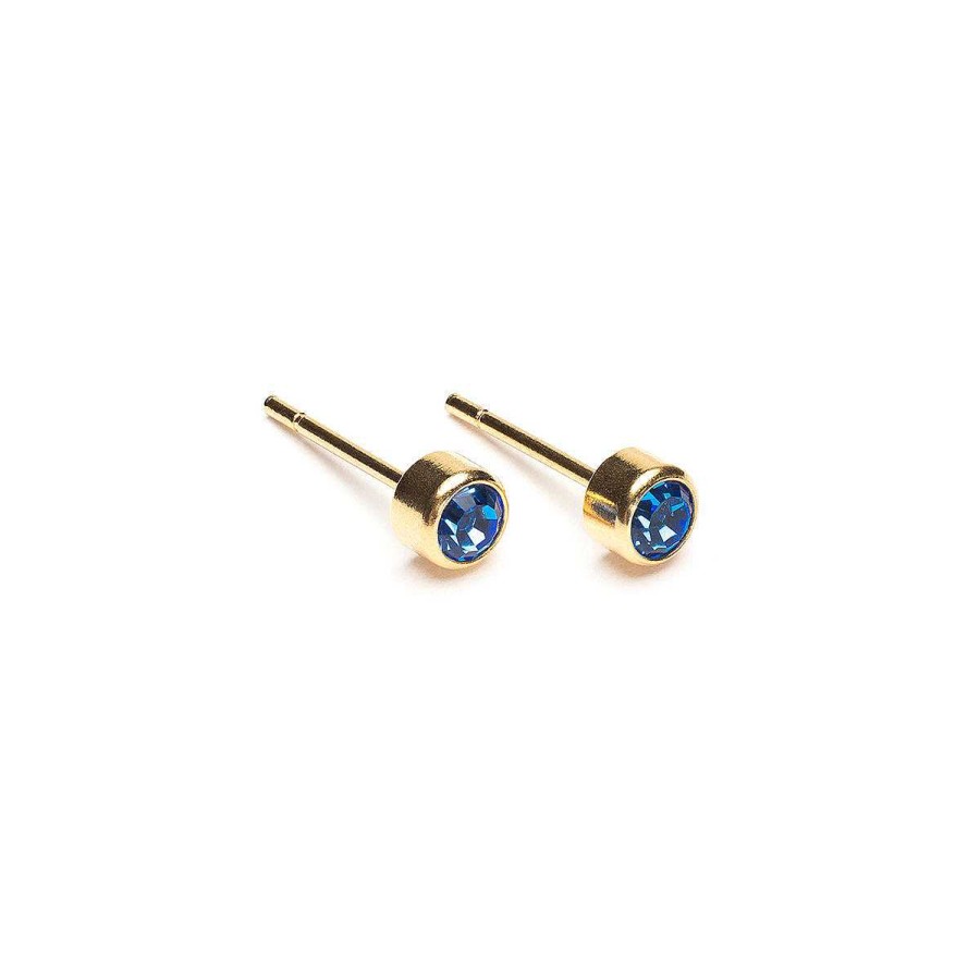 Earrings Simply Whispers | September Birthstone 14K Gold Plated Earrings