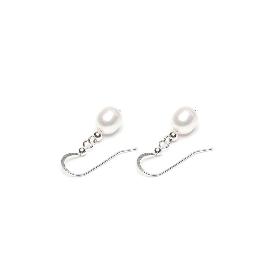 Earrings Simply Whispers | Sterling Silver French Hook Earrings With Freshwater Pearls