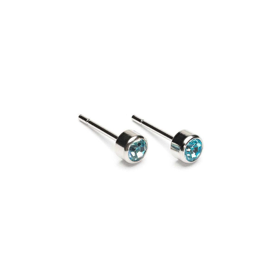 Earrings Simply Whispers | March Birthstone Stainless Steel Earrings