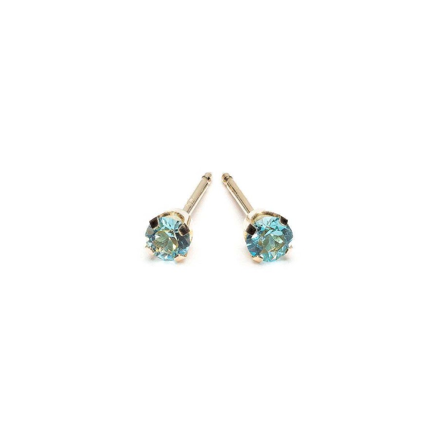 Earrings Simply Whispers | 14K Gold Earrings March Birthstone