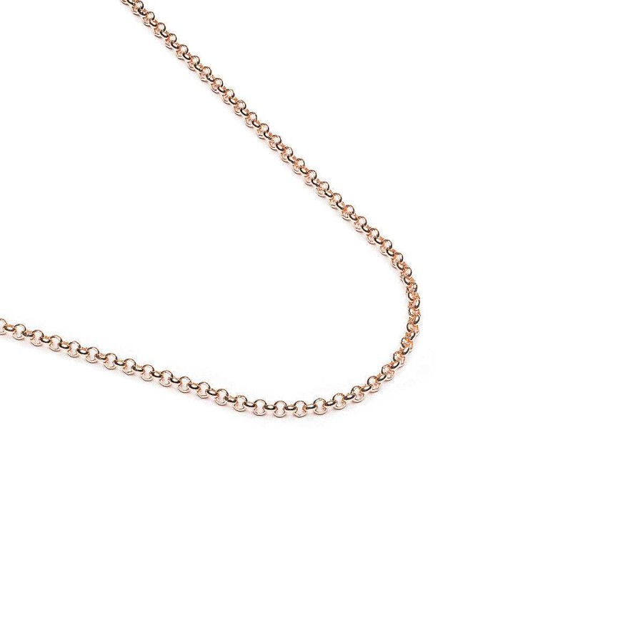 Necklaces Simply Whispers | Rose Gold Plated Rolo Necklace