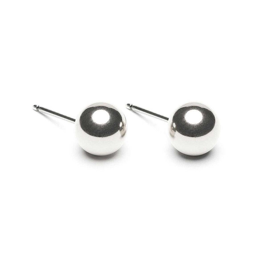 Earrings Simply Whispers | Sterling Silver 7 Mm Ball Stud Earrings