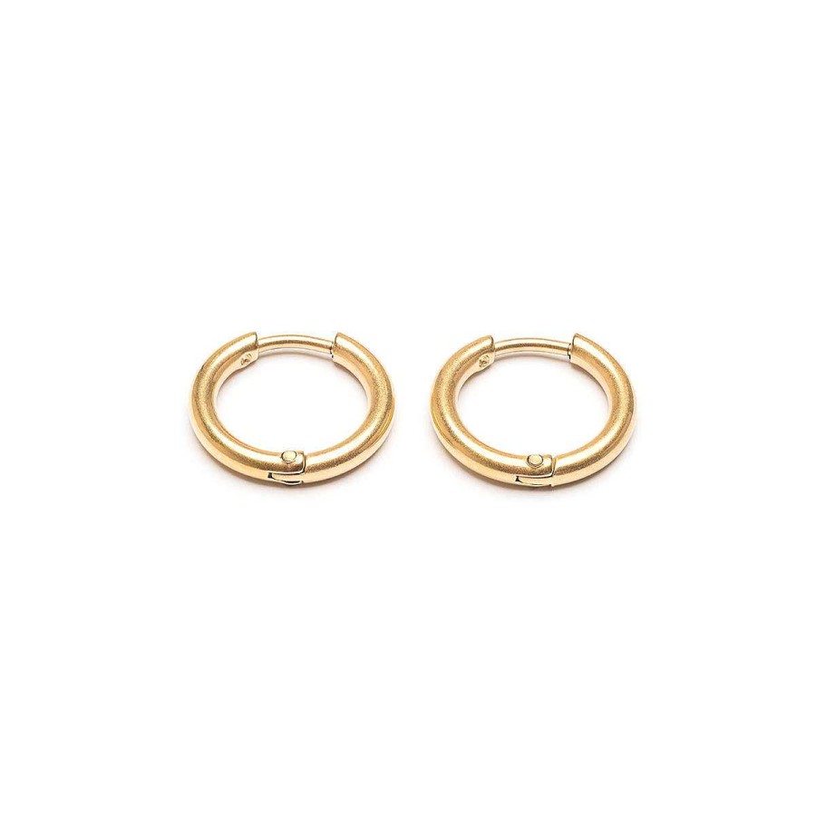 Earrings Simply Whispers | Small Huggies Gold Plated