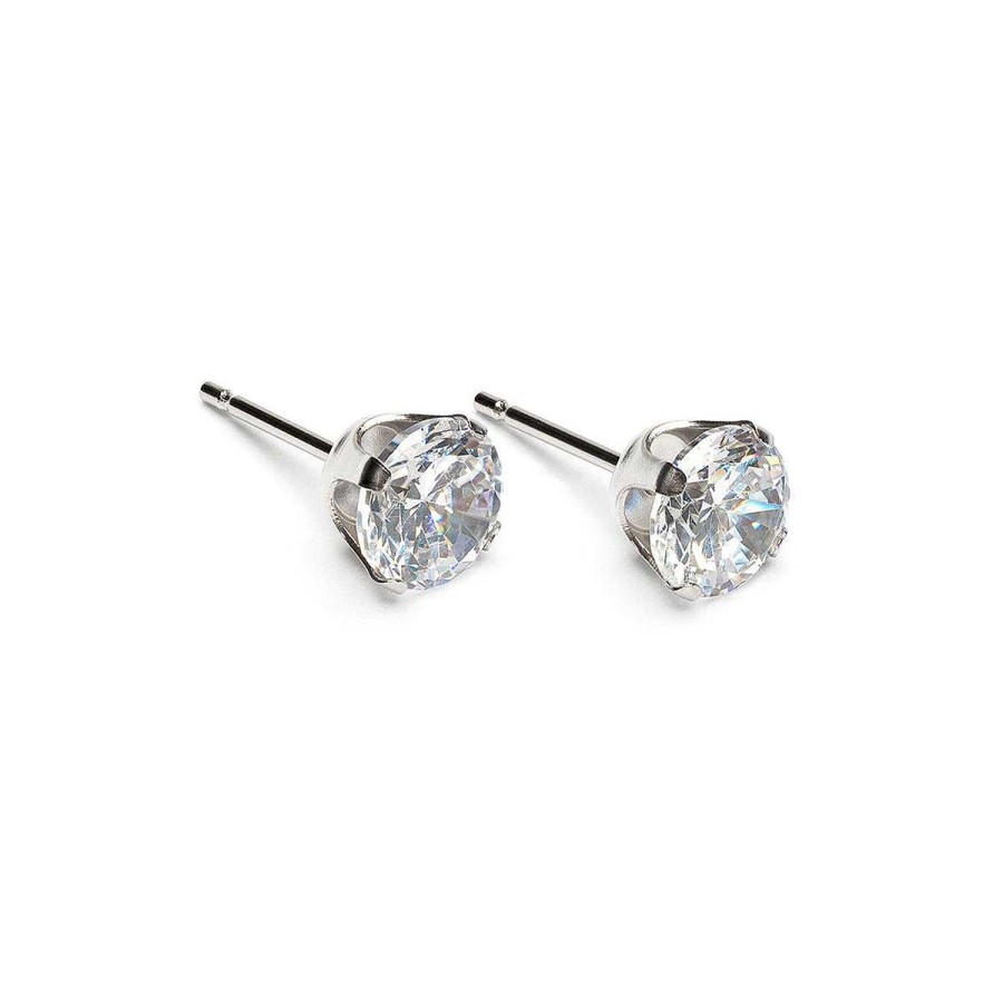 Earrings Simply Whispers | Round Crystal 6Mm Stud Earrings