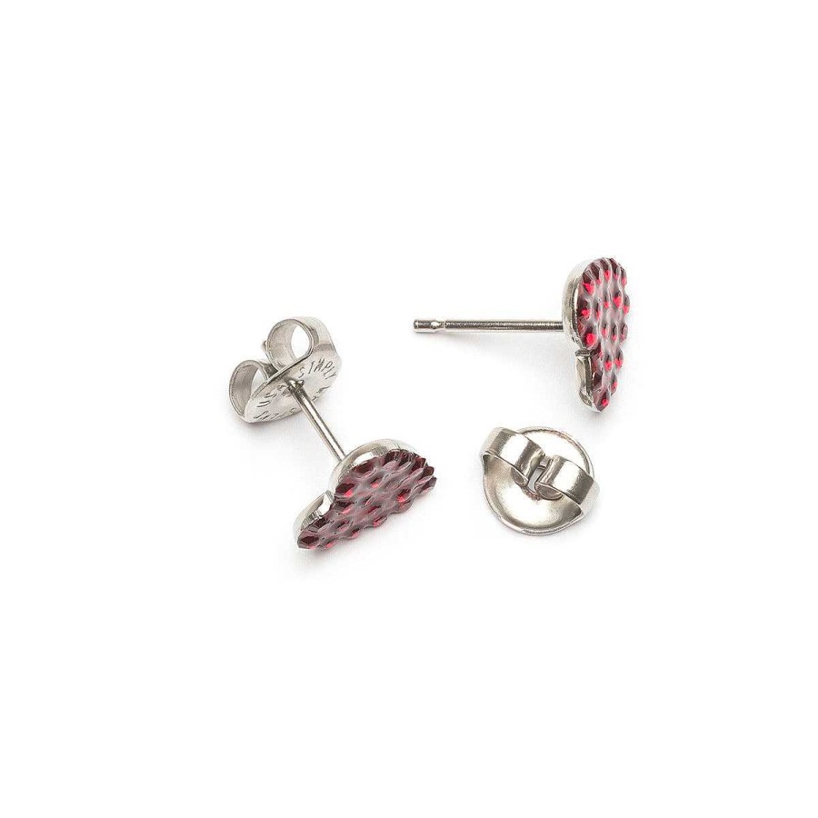 Earrings Simply Whispers | Cherry Pave Heart Stud Earrings