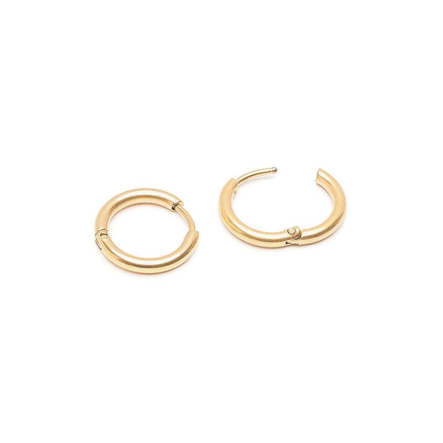 Earrings Simply Whispers | Small Huggies Gold Plated