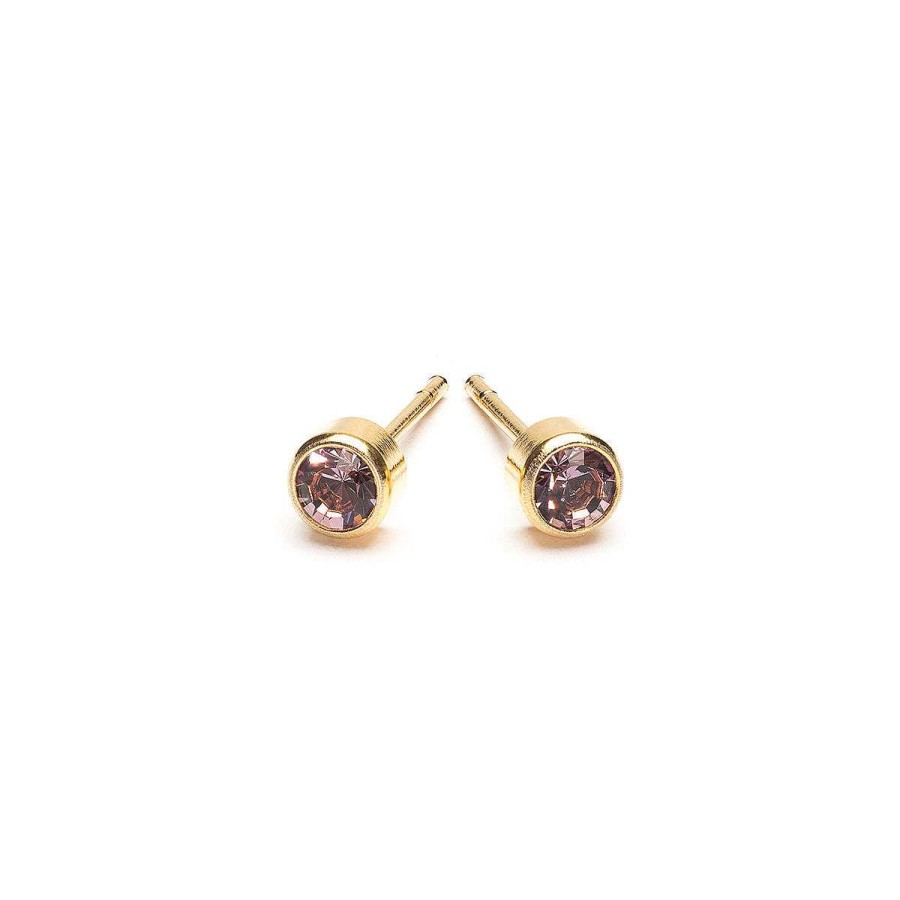 Earrings Simply Whispers | June Birthstone 14K Gold Plated Earrings