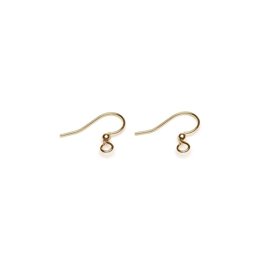 Accessories Simply Whispers | Gold Plated French Hook With Ball Accessory - 1 Pair