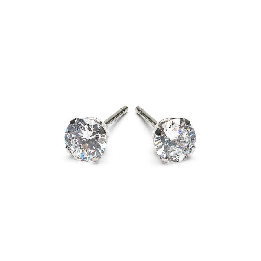 Earrings Simply Whispers | Round Crystal 5Mm Stud Earrings