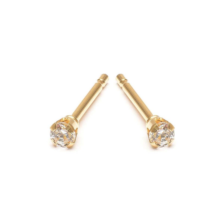 Earrings Simply Whispers | Mini Crystal Stud Earrings Gold Plated