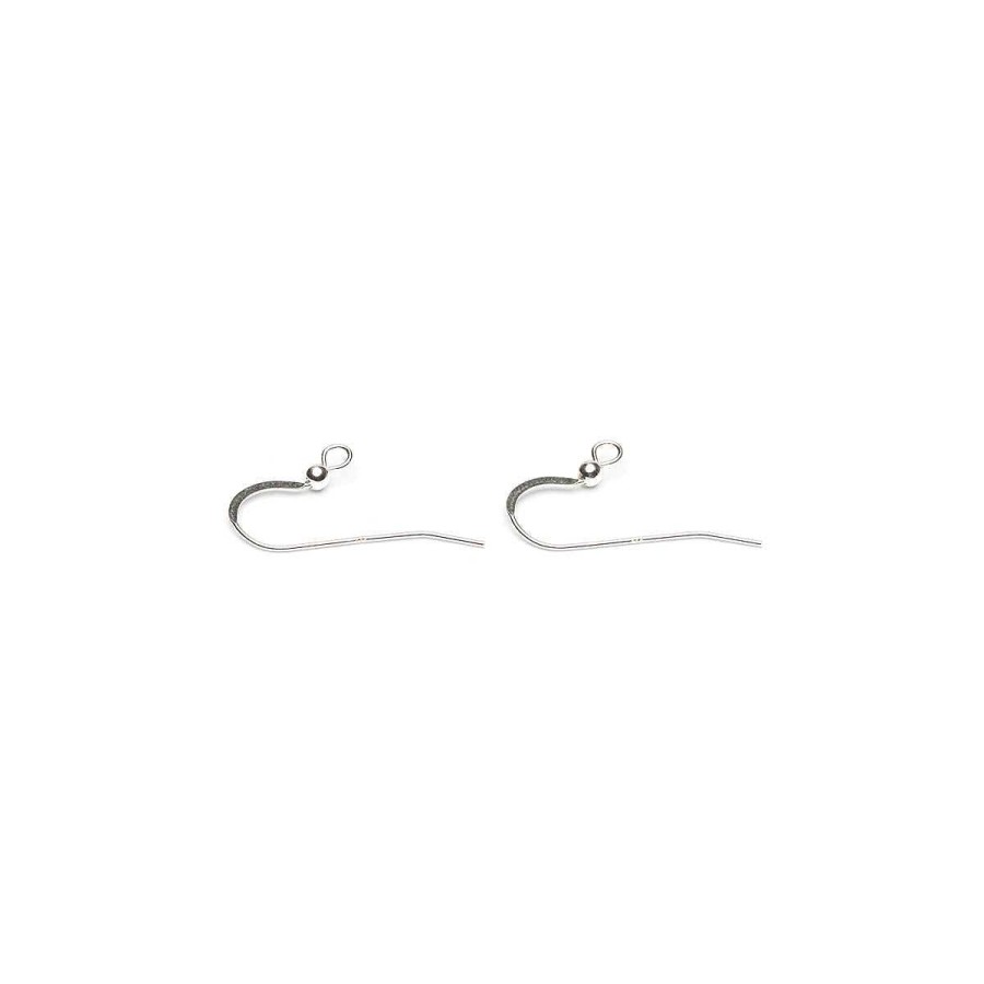 Accessories Simply Whispers | Sterling Silver Flat French Hook With Ball Accessory - 1 Pair